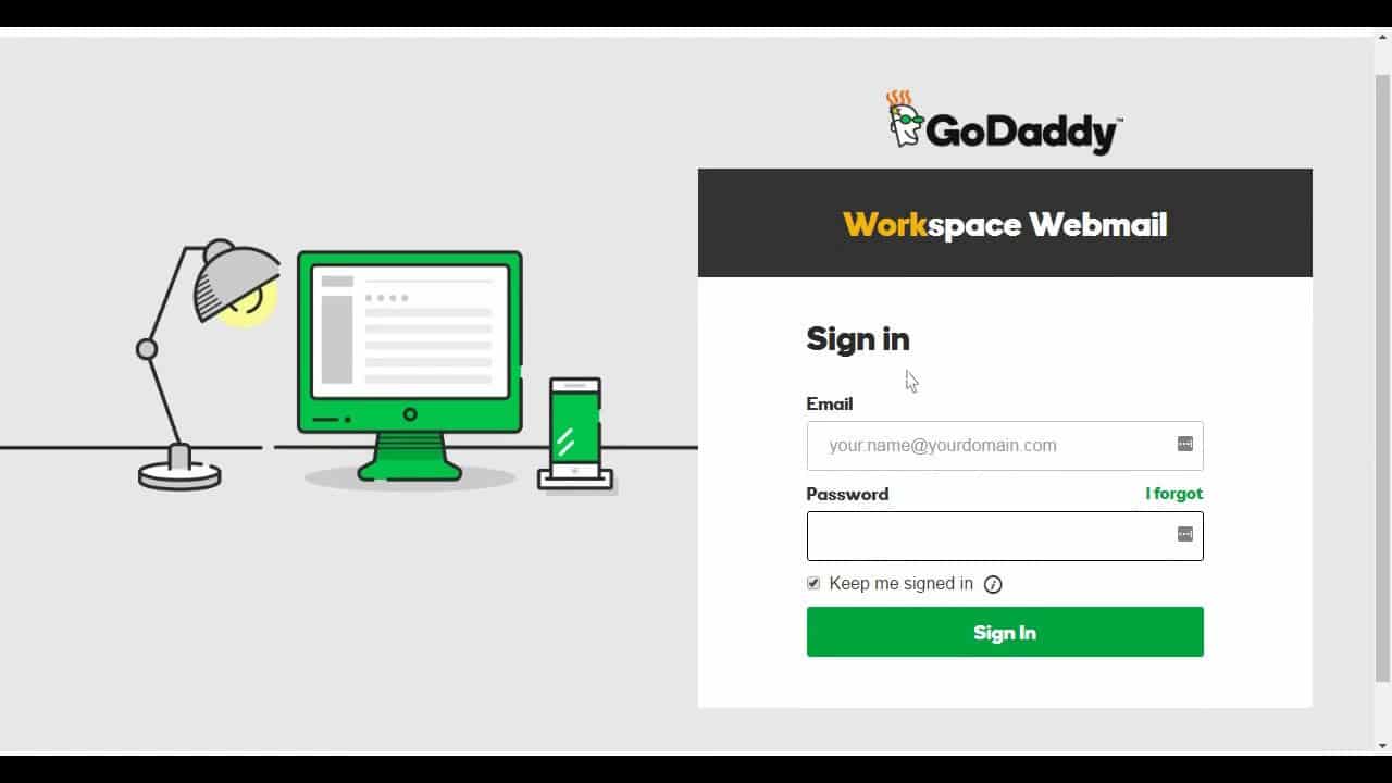 Godaddy login email