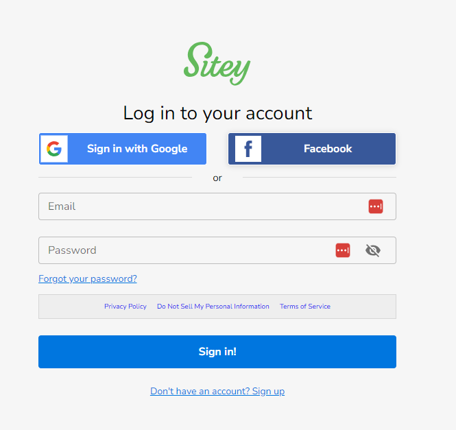 Sitey.com Login Guide